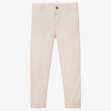 Load image into Gallery viewer, Mayoral Boys Beige Cotton &amp; Linen Trousers
