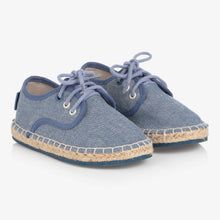 Load image into Gallery viewer, Mayoral Boys Blue Canvas Lace-Up Espadrilles
