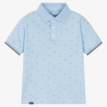 Load image into Gallery viewer, Mayoral Boys Blue Cotton Polo Shirt
