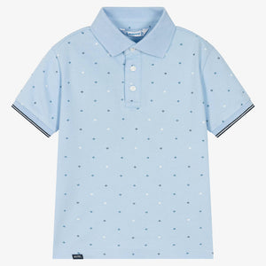 Mayoral Boys Blue Cotton Polo Shirt