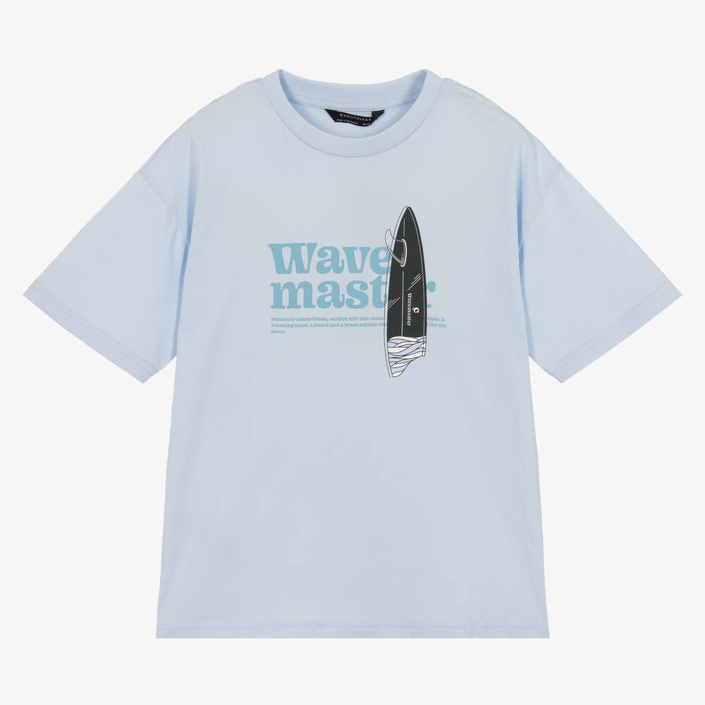 Mayoral Nukutavake Boys Blue Cotton Wave T-Shirt