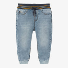 Load image into Gallery viewer, Mayoral Boys Blue Jersey Jogger-Fit Jeans
