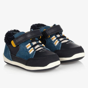 Mayoral Boys Blue Leather Trainers