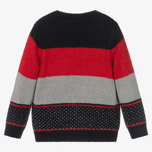 Mayoral Boys Blue & Red Stripe Sweater