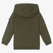Load image into Gallery viewer, Mayoral Boys Green Cotton Hooded Top
