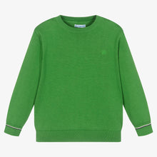 Load image into Gallery viewer, Mayoral Boys Green Cotton Knit Sweater
