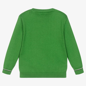 Mayoral Boys Green Cotton Knit Sweater