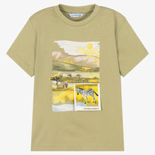 Load image into Gallery viewer, Mayoral Boys Green Cotton Safari T-Shirt
