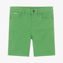 Load image into Gallery viewer, Mayoral Boys Green Cotton Shorts
