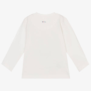 Mayoral Boys Ivory Cotton Car Top