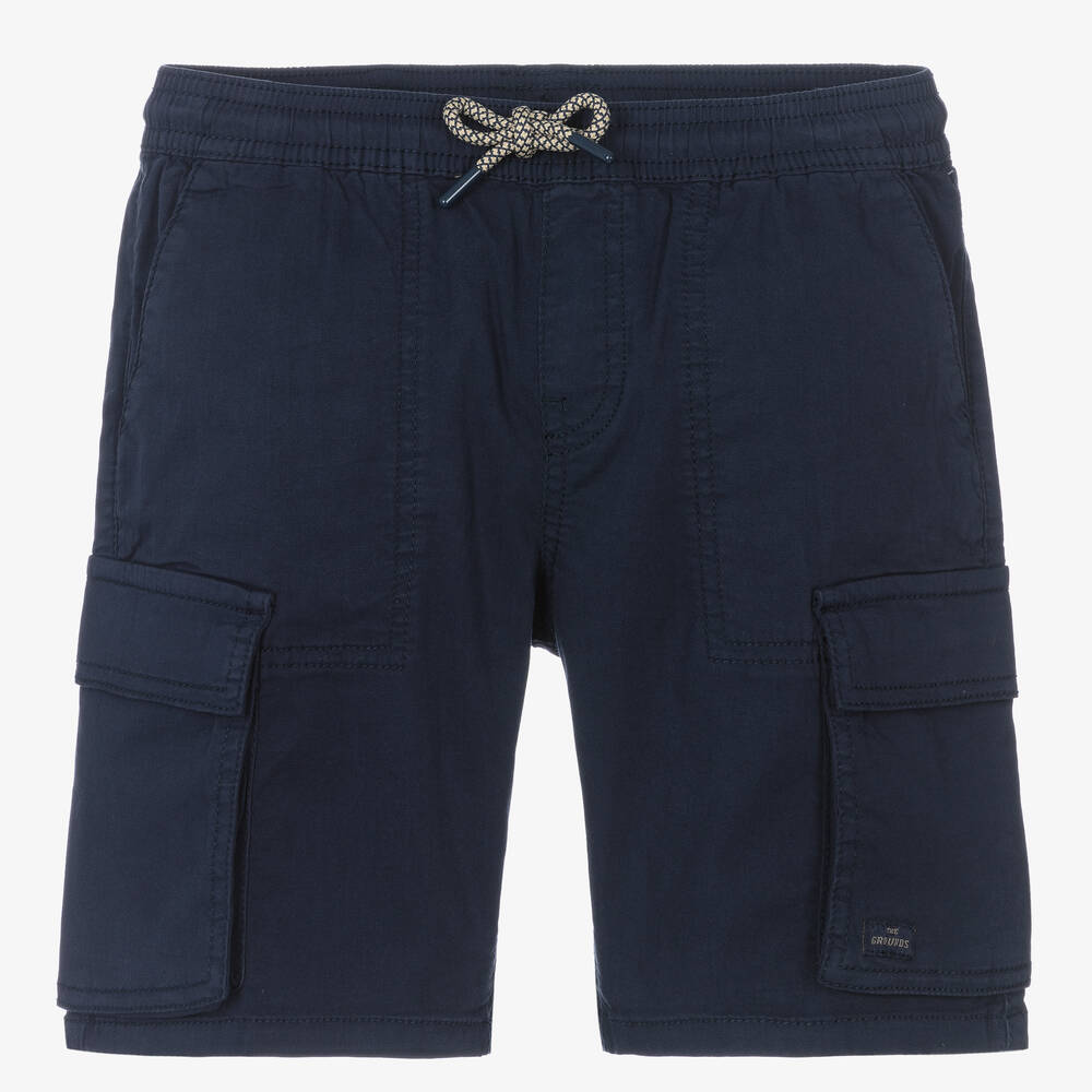 Mayoral Nukutavake Boys Navy Blue Cotton Cargo Shorts