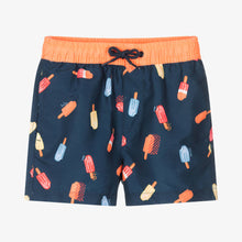 Load image into Gallery viewer, Mayoral Boys Navy Blue Ice Lolly Swim Shorts
