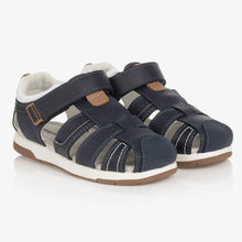 Load image into Gallery viewer, Mayoral Boys Navy Blue Leather Sandals
