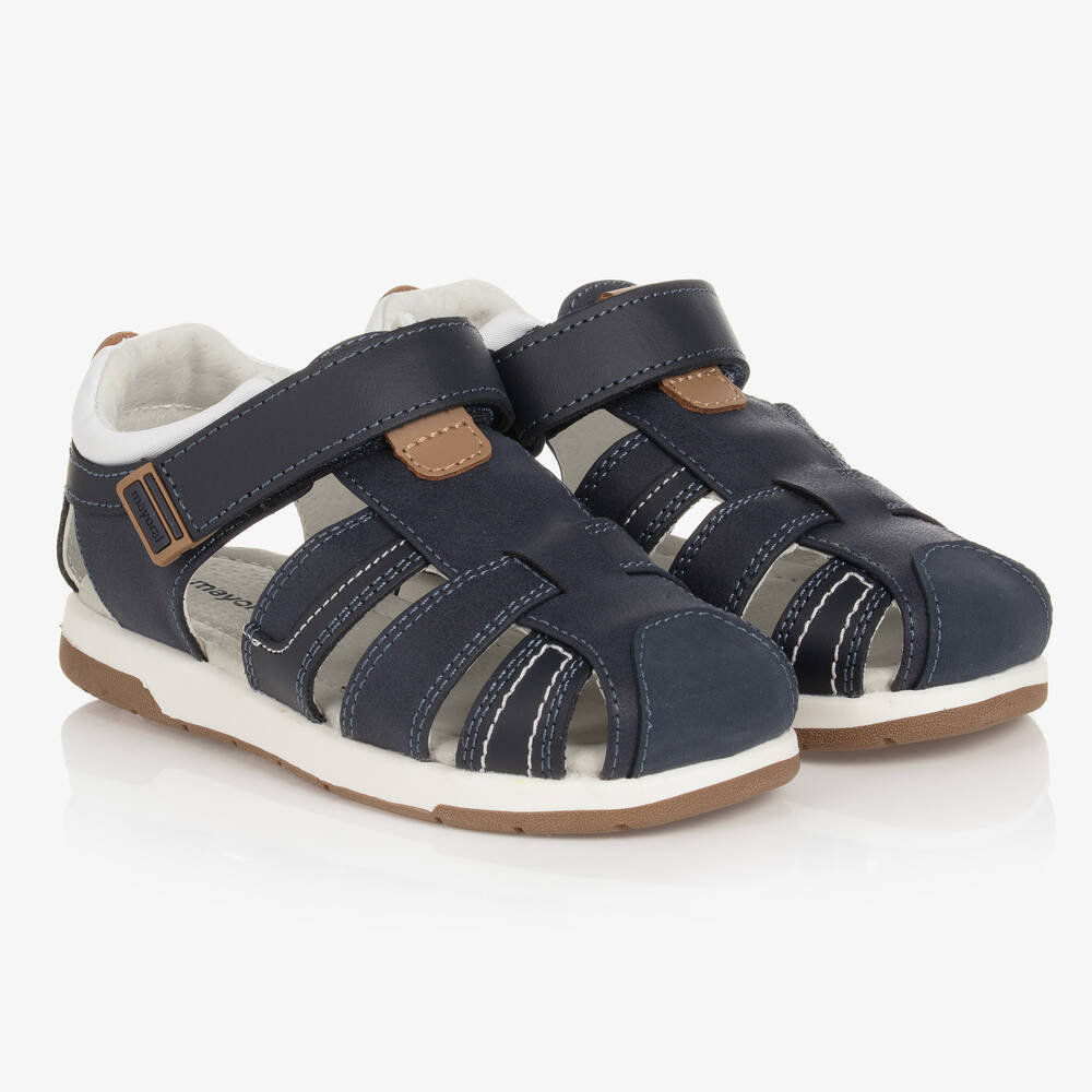 Mayoral Boys Navy Blue Leather Sandals
