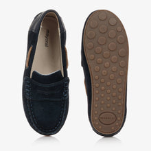 Load image into Gallery viewer, Mayoral Boys Navy Blue Suede Leather Moccasins
