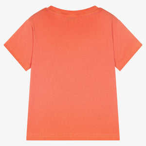 Mayoral Boys Orange Cotton Animal T-Shirt