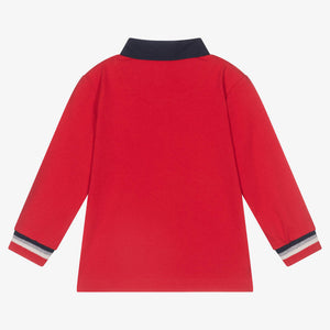 Mayoral Boys Red Cotton Rugby Shirt