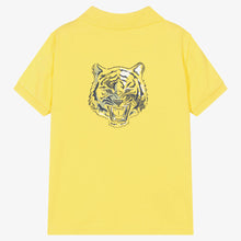 Load image into Gallery viewer, Mayoral Boys Yellow Cotton Tiger Polo Shirt
