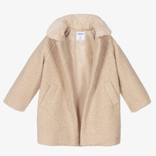 Load image into Gallery viewer, Mayoral Girls Beige Boucl Coat
