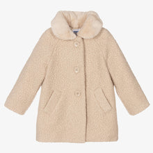 Load image into Gallery viewer, Mayoral Girls Beige Boucl Coat
