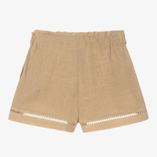 Load image into Gallery viewer, Mayoral Girls Beige Linen Twill Shorts

