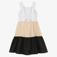 Load image into Gallery viewer, Mayoral Girls Black &amp; Beige Tiered Dress
