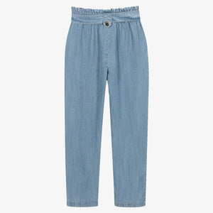 Mayoral Girls Blue Lyocell Trousers