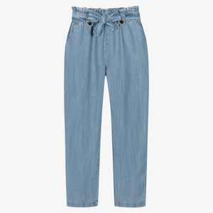 Mayoral Girls Blue Lyocell Trousers