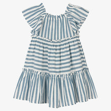Load image into Gallery viewer, Mayoral Girls Blue Stripe Cotton Dress

