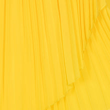 Load image into Gallery viewer, Mayoral Girls Bright Yellow Pleated Chiffon Dress
