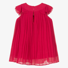 Load image into Gallery viewer, Mayoral Girls Fuchsia Pink Pleated Chiffon Dress
