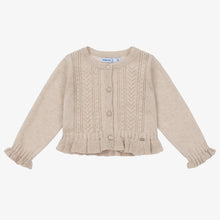 Load image into Gallery viewer, Mayoral Girls Gold Glitter Cotton Cardigan
