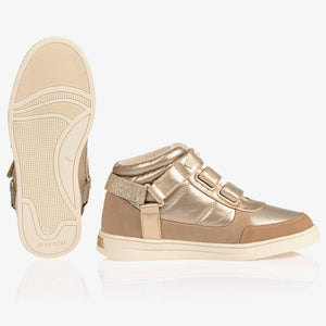 Mayoral Girls Gold High-Top Trainers