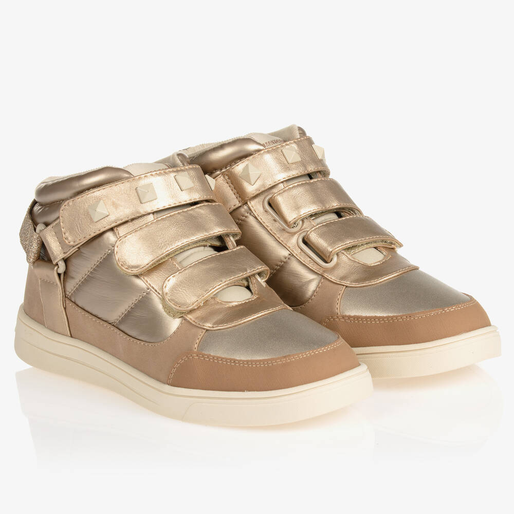 Mayoral Girls Gold High-Top Trainers