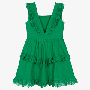 Mayoral Girls Green Cotton Dress