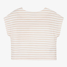 Load image into Gallery viewer, Mayoral Girls Ivory &amp; Beige Cotton Striped T-Shirt
