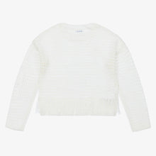Load image into Gallery viewer, Mayoral Girls Ivory Crochet Sweater
