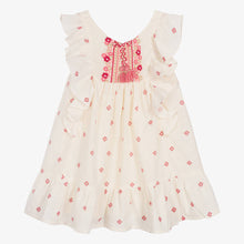 Load image into Gallery viewer, Mayoral Girls Ivory &amp; Red Flower Pattern Dress
