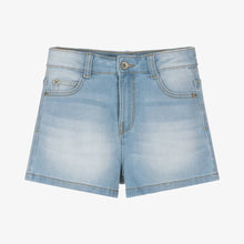 Load image into Gallery viewer, Mayoral Girls Light Blue Denim Shorts
