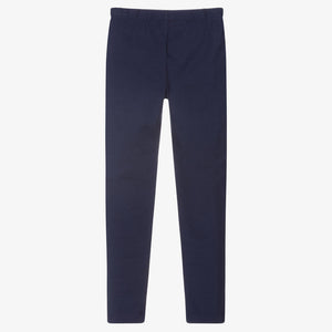 Mayoral Girls Navy Blue Cotton Jersey Leggings