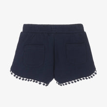 Load image into Gallery viewer, Mayoral Girls Navy Blue Cotton Jersey Shorts
