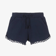 Load image into Gallery viewer, Mayoral Girls Navy Blue Cotton Jersey Shorts
