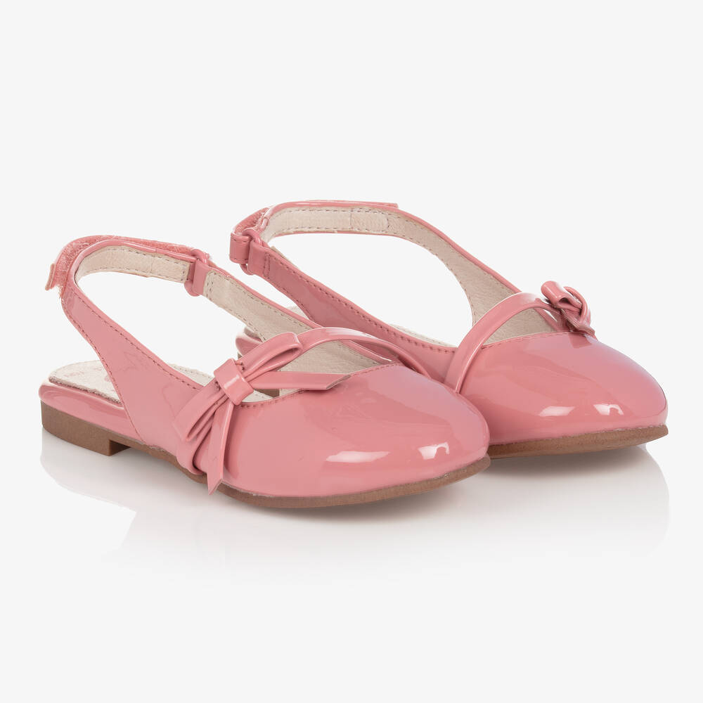 Mayoral Girls Patent Pink Slingback Shoes