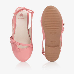 Mayoral Girls Patent Pink Slingback Shoes