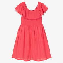 Load image into Gallery viewer, Mayoral Girls Pink Cotton Seersucker Dress
