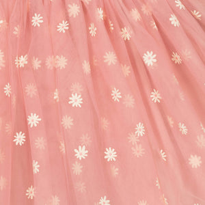 Mayoral Girls Pink Floral Tulle Skirt Set