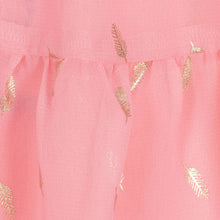 Load image into Gallery viewer, Mayoral Girls Pink &amp; Gold Feather Chiffon Blouse
