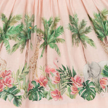 Load image into Gallery viewer, Mayoral Girls Pink Linen Safari Animal Dress
