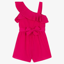 Load image into Gallery viewer, Mayoral Girls Pink Pleated Asymmetrical Playsuit
