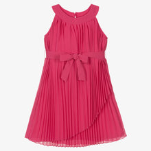 Load image into Gallery viewer, Mayoral Girls Pink Pleated Chiffon Dress
